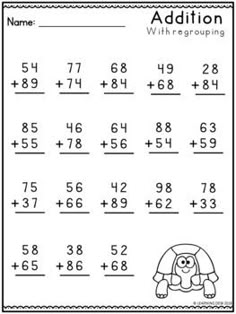 the addition worksheet with numbers and pictures