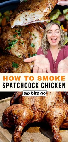 Pellet Smoker Chicken, Spatchcock Chicken Grilled, Smoked Spatchcock Chicken, Pellet Grilled Chicken, Traeger Smoker Recipes, Spatchcock Turkey Recipe, Spatchcocked Chicken, Spatchcock Turkey