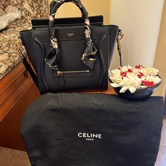 Celine Nano Smooth Black Brand New With Tag -189243hsc.38no Lot# 3655782 Made In Italy Celine Bags, Celine Bag, Labor Day, Cross Body Bag, Body Bag, Labor, Labour Day, In Italy, Bag Lady