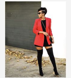 Red Blazer Outfit, Mode Casual, Red Blazer, Blazer Outfits, Looks Style, Look Fashion