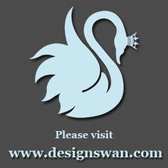 a swan with the words please visit www designswan com on it's back