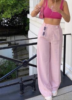 Outfit Ideas Pink, Hslot Outfit Ideas, Aesthetic Fit, Pink Outfits, Pink Outfit, Looks Vintage, Retro Outfits, Spring Summer Outfits, Outfits Casuales