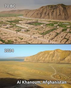 before and after photos of the ancient city of khafron, afghanistan in 2054