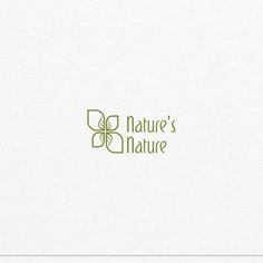 the logo for nature's nature is shown in green and white colors, with leaves on