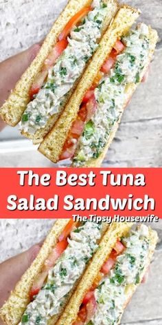 the best tuna salad sandwich recipe is made with fresh ingredients and no mayonnaise