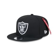 The Alpha Industries x Las Vegas Raiders Black 9FIFTY Snapback features a chainstitch embroidered Raiders logo at the front panels with a Super Bowl XVIII patch at the right-wear side, a signature Alpha Industries red ribbon at the left-wear side, and a snapback closure at the rear. Raiders Logo, All Nfl Teams, The Alpha, Las Vegas Raiders, Florida Panthers, Anaheim Ducks, Utah Jazz, Houston Rockets, New York Rangers