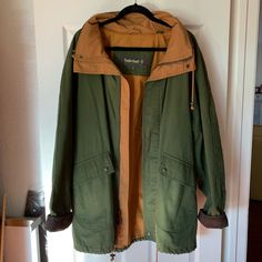 Men’s Timberland Jacket - New Without Tags, Never Worn - Pockets Outside & Inside Of The Jacket - Size: Medium - Color: Olive Green Utility Hunting Windbreaker For Fall, Utility Windbreaker For Hunting In Fall, Green Fall Hunting Utility Jacket, Green Hunting Utility Jacket For Fall, Green Utility Jacket For Fall Hunting, Green Utility Jacket For Hunting In Fall, Casual Hunting Windbreaker For Fall, Casual Fall Windbreaker For Hunting, Vintage Hooded Hunting Outerwear