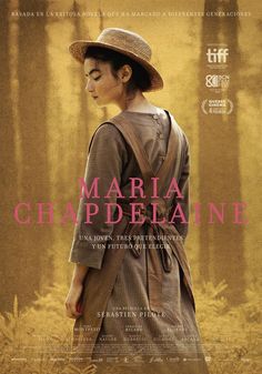 the movie poster for maria chappelaine, starring in french and english language