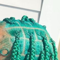 NEW ORLEANS on Instagram: "long medium knotless braids 😍💚" Braided Dyed Hair, Turquoise Knotless Braids, Teal Natural Hair, Forest Green Braids, Dyed Knotless Braids, Long Colored Braids, Teal Braids Black Women, Long Braids With Color, Teal Knotless Braids