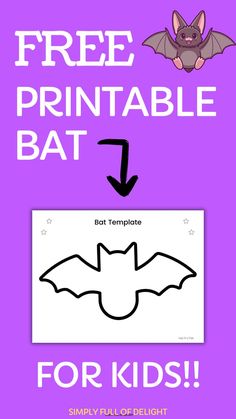 easy bat craft for kids, free printable bat template Bat Hat Craft, Bat And Spider Theme Preschool, Bat Prek Activities, Handprint Bats For Kids, Bat Art For Toddlers, Bat Math Activities Preschool, Bat Math Preschool, Bat Day Kindergarten, Bat Free Printable