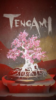 a bonsai tree in a pot with the word tengam written on it