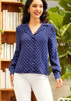 On Ruffle Mode Camp Collar Shirt | ModCloth Long Sleeve Navy Blouse For Fall, Navy Long Sleeve Blouse For Fall, Navy Long Sleeve Shirt With Relaxed Fit, Navy Elegant Long Sleeve Tops, Elegant Long Sleeve Navy Tops, Elegant Navy Long Sleeve Tops, Fitted Long Sleeve Navy Top, Navy Fitted Long Sleeve Top, Long Sleeve Blue Blouse For Fall