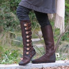 Category:Boots; Upper Materials:Faux Leather; Season:Spring   Fall,Winter; Heel Type:Flat Heel; Gender:Women's; Toe Shape:Round Toe; Type:Mid Calf Boots; Style:Elegant,Fashion,Casual,Vintage; Heel Height(inch):1-2; Outsole Materials:MD (Phylon); Occasion:Outdoor,Daily; Pattern:Cut-out; Listing Date:10/16/2023; 2024 Trends:Button Boots,Vintage Shoes,Plus Size,Motorcycle Boots; Heel Height:Flat Knee High Moccasins, Pirate Boots, Knee High Boots Flat, Flat Heel Boots, Shoe Crafts, Moccasin Boots, Leather Moccasins, Slip On Boots, Martin Boots