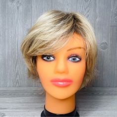 Raquel Welch Vibralite Kanekalon Fiber Wig Realistic Short Blond Wig Adjustable Blond Wig, Raquel Welch, Curly Hair, Womens Hairstyles, Curly Hair Styles, Wigs, Blonde, Cream, Hair Styles