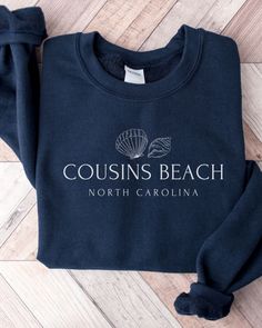 Experience the nostalgia and memories of summer with this Cousins Beach Sweatshirt from Jenny Han's book "The Summer I Turned Pretty". This comfortable and stylish sweater features a unique design inspired by the beloved novel.Perfect for fans of the book or anyone looking for a cute and trendy addition to their wardrobe. Get yours today and feel the summer breeze all year round! With its soft cotton and quality print, make users fall in love with it over and over again. This Cousins Beach Sweatshirt is soft, light and warm, making them the perfect everyday staple. Cousins Beach Sweatshirt, The Summer I Turned Pretty Outfits, Summer I Turned Pretty Outfits, Jenny Han Books, Bookish Shirts, Squad Pics, Cousin Squad, Cousins Beach, Trendy Sweatshirts