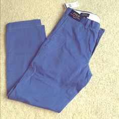 New **Offers Accepted** Casual Blue Tapered Leg Work Pants, Classic Blue Cotton Chinos, Blue Cotton Tapered Leg Work Pants, Classic Blue Chinos, Casual Blue Chinos For Spring, Blue Cotton Chinos With Welt Pockets, Classic Blue Straight Leg Chinos, Blue Straight Leg Cotton Pants, Business Casual Denim Blue Cotton Pants