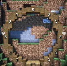 Minecraft Crops Layout, Circle Entrance Minecraft, Cool Minecraft Things To Build, Minecraft Base Blueprints, Minecraft Builds Blueprints, Helpful Minecraft Builds, Minecraft Inspiration Houses, Building Tips Minecraft, Minecraft Random Builds