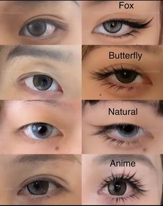 Eyelashes Anime Style, Eye Type Shape, Open Eye Lash Extensions, Bottom Eyelash Extensions, Eye Lash Style, Bentuk Alis, Lashes Fake Eyelashes, Beginners Eye Makeup