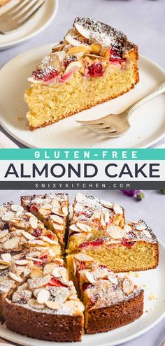 Here's a Mother's Day brunch idea that you'll want for other special occasions! This gluten-free cake is perfect on your breakfast platter. Moist, fluffy, and buttery, this easy gluten-free almond cake is the BEST. Pin this for later!