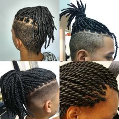 Braided Hairstyles For Men, Shaved Side Hairstyles, Dreadlock Hairstyles For Men, Dreadlock Styles, Hair Twist Styles, Braids With Extensions, Super Hair