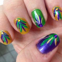 Mardi gras nail art Mardi Gras Nail Designs Ideas, Carnival Nails, Nail Designs Ideas, Designs Ideas, Nails Ideas, Pretty Nails