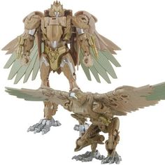 an action figure is shown with wings on it's back legs and arms outstretched