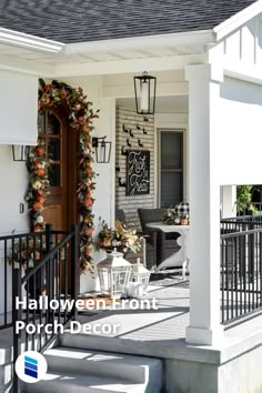 Elevate your Halloween front porch decor with Blinds.com. Discover spine-chilling outdoor Halloween decorations that will captivate your neighbors! Alicia Marie, Outside Fall Decor