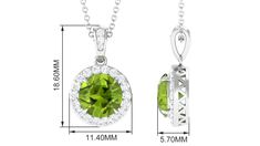 Product Details A classic claw setting holds a round peridot, that is enclosed in a sparkling halo of Diamond in this exquisitely designed halo pendant. The Diamond surrounding the peridot enhances its olive-green hue allure and makes it stand out. The center stone is linked to a Diamond bar for a luxurious appeal. The sides feature intricate detailing that offers a splendid sight to hold on to. Comes with a chain that effortlessly accentuates your neckline along with the charming pendant. Produ Claw Setting, Halo Pendant, Diamond Bar, Signature Jewelry, Timeless Jewelry, Conflict Free Diamonds, Free Jewelry, Prong Setting, Halo