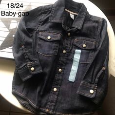 Nice And New Baby Shirt. Gap Tops For Playtime In Fall, Gap Tops For Fall Playtime, Gap Long Sleeve Shirt With Button Closure, Gap Relaxed Fit Button-up Shirt, Infant Flannel Shirt, Kids Denim Shirt, Baby Denim Shirt Boy, Gap Cotton Button-up Tops, Boys Flannel