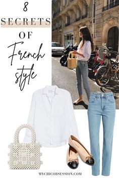 White Shirt Parisian Style, French Style Blazer Parisian Chic, Parisian Chic Style Over 50, Cardigan French Style, French Street Style Summer 2023, French Style Fashion Spring, Classy Parisian Style Springtime, Chic Paris Outfits, French Chic Outfits Classy