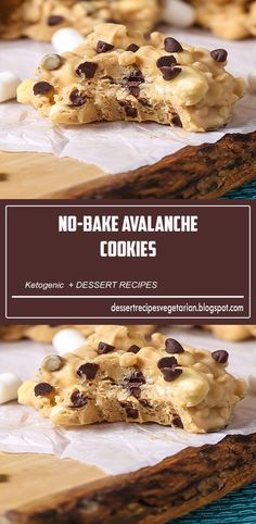 no bake avalanche cookies with chocolate chips and marshmallows