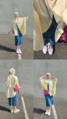 details produk: inner dres - link bio no 53 kemeja oversize - link bio no 54 tas - link bio no 08 Hijab Outfit, Simple Outfits, Outfit Of The Day, Ootd, Outfit Inspirations