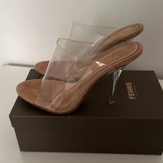 La Femme Clear Heels Comes With Box Size 6 It’s Used Luxury High Heels With Translucent Outsole, Heels Clear, Clear Heels, Box Color, Shoes Women Heels, Shoes Heels, Size 6, Women Shoes, Heels