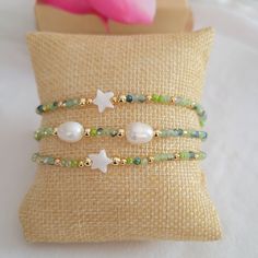 Beautiful Dainty Crystal Bracelet. 3 In 1 Matching Tiny Bead Crystal Bracelet. Great To Wear On Summertime, Festival, Party, Vacation, Holiday, Banquet, Beach, Fall, Winter Or Everyday Wear. Excellent As A Unique Gift For To Keep It For Yourself. Details: Materials: Premium Glass Beads 3mm, 18k Gold Plated Spacer Beads 4mm, Freshwater Pearl, "You Are My Sunshine" Pendant Stainless Steel Gold. Handmade Item. Size: 6 Inches When Fully Closed And 10.5 Inches When Fully Open, It's Made Adjustable So Beaded Beachy Jewelry, Long Bead Bracelet, Festival Bead Bracelets, Green Handmade Jewelry, 2mm Seed Bead Bracelet, Trendy Friendship Bracelets, 10mm Bead Bracelet, Pearl Seed Bead Bracelet, Mini Bead Bracelet