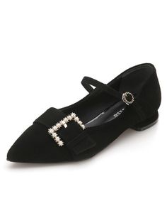 Editor's NotesAmellie displays contemporary shoes that are created with sensible silhouette and antique mood- Merita Pearl Loafer   - Suede- Pearl and gem stone buckle detail - Comfortable daily item Measuremets(in.)- Size: KR225mm(US5.5) - KR250mm(US8)- Heel height 0.8in.- Fits true to the sizeComposition & Care- Suede- Do not wash- Professional shoe cleaning recommendedDesigner- Made in Korea- by amellie Elegant Pointed Toe Flats With Buckle Closure, Elegant Party Flats With Buckle Closure, Elegant Pointed Toe Flats With Buckle Closure For Evening, Elegant Evening Pointed Toe Flats With Buckle Closure, Elegant Flats With Buckle Closure And Round Toe, Elegant Loafers With Buckle Closure And Flat Heel, Elegant Flat Heel Loafers With Buckle Closure, Elegant Formal Flats With Buckle Closure, Elegant Loafers With Buckle Closure