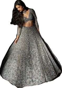 Plunging Neckline Blouse, Crystal Embroidery, Embroidered Dupatta, Plunging Neckline, Skirt Length, Abstract Pattern, Lehenga, Tassels, Sequin