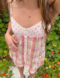 Available for purchase on my insta! Sun Dresses Outfit, Flower Outfit Aesthetic, Cute Summer Dresses Aesthetic, Babydoll Dress Aesthetic, 2000 Summer, Babydoll Dress Outfit, Vintage Fits