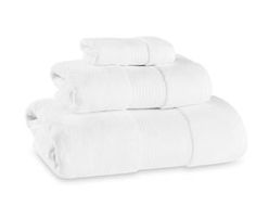 three white towels stacked on top of each other