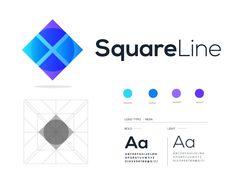 the square line logo is shown in different colors