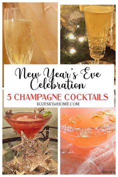 new year's eve celebration champagne cocktails