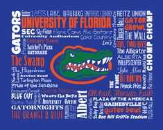 the university of florida gators word art