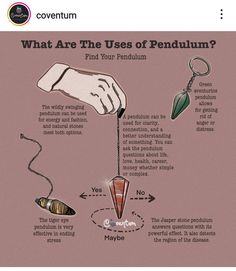 Pendulum Reading, Pendulum For Beginners, How To Make A Pendulum, Forms Of Divination, Wicca Pendulum, How To Use Pendulum, Witchcraft Pendulum, How To Use Pendulum Board, Crystal Pendulum How To Use