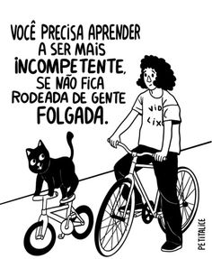 a person riding a bike with a cat on the front wheel and an image of a black cat behind them