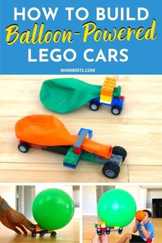 how to build a balloon powered lego car for kids with pictures and instructions on how to make it