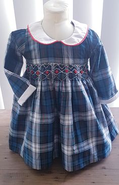 Beautiful green plaid hand smocked and embroidered xmas girls | Etsy Fitted Plaid Smocked Dress With Smocked Bodice, Fitted Gingham Dresses With Smocked Cuffs, Fitted Plaid Dresses With Smocked Bodice, Fitted Plaid Dress With Smocked Back, Plaid Cotton Smocked Dress, Cotton Plaid Dress With Smocked Back, Plaid Cotton Smocked Dress With Smocked Bodice, Fitted Plaid Smocked Dress, Cotton Gingham Dress With Smocked Cuffs