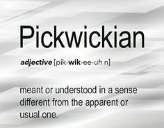 the words pickwickian are written in black and white with an abstract pattern on it