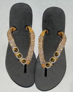 Glam up your look this summer with these unique, stunningly beaded and rhinestone flip flops! Durable and fashion-forward, these showstopping sandals will take your outfit from ordinary to extraordinary, ensuring you sparkle and shine day and night! 👉Turn Around Time is 3-5 business days from order, plus delivery time.👉Business days are Monday-Saturday, excluding Sunday and Holidays.👉Turnaround time is approximately how long it takes us to make your item(s)👉Shipping is how long the carrier t Summer Rhinestone Flip Flops With Round Toe, Summer Rhinestone Flip Flops, Summer Rhinestone Open Toe Flip Flops, Rhinestone Synthetic Flip Flops For Party, Party Flip Flops With Rhinestones, Adjustable Flip Flops For Summer Party, Synthetic Flip Flops For Beach Season Parties, Embellished Open Toe Flip Flops For Vacation, Summer Party Flip Flops With Rhinestones