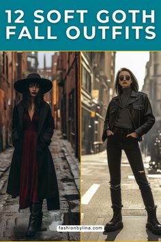 Ready for a style refresh? Check out these 12 soft goth-inspired outfits that seamlessly mix classic gothic charm with modern fall trends. Gothic Fashion Modern, Goth Fall Outfits, Soft Goth Outfits, Style Your Clothes, Edgy Work Outfits, Goth Academia, Modern Goth, Soft Goth, Burgundy Velvet Dress