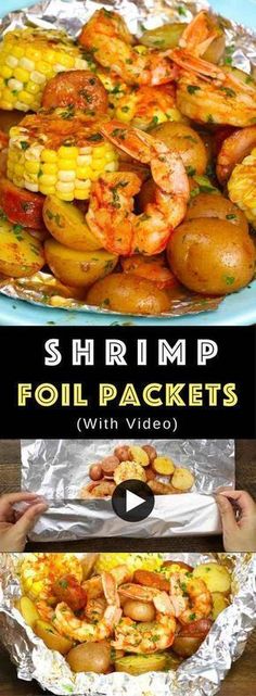 shrimp and corn foil packets with video