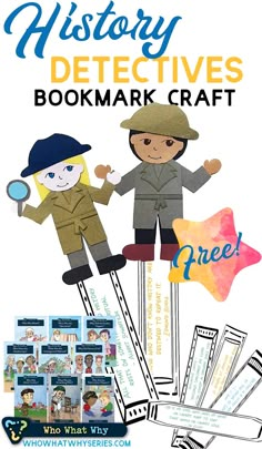 the bookmark craft is designed to look like two people on top of each other